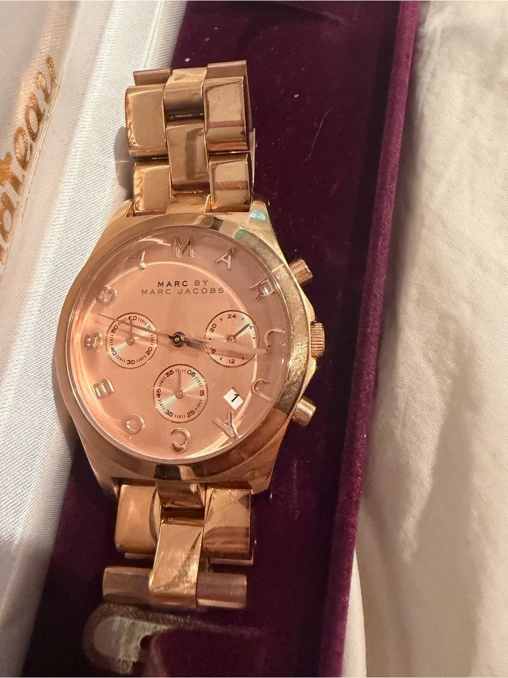Women’s Marc by Marc Jacobs rose gold watch y2k